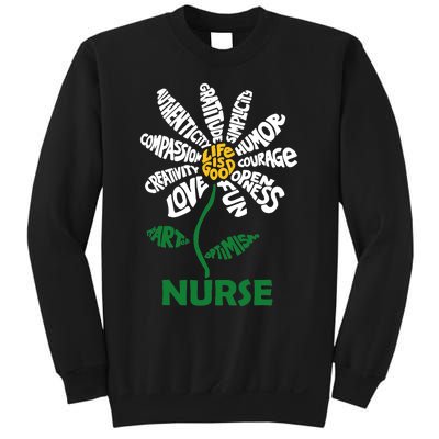 Life Is Good Nurse Flower The Art Of Optimism Sweatshirt