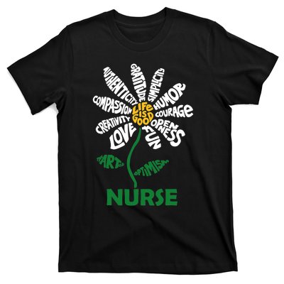 Life Is Good Nurse Flower The Art Of Optimism T-Shirt