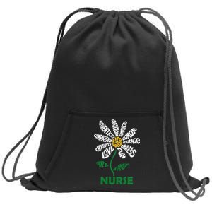 Life Is Good Nurse Flower The Art Of Optimism Sweatshirt Cinch Pack Bag