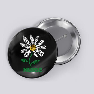 Life Is Good Nurse Flower The Art Of Optimism Button