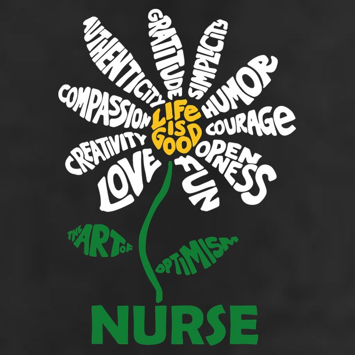 Life Is Good Nurse Flower The Art Of Optimism Adult Drive Performance Visor