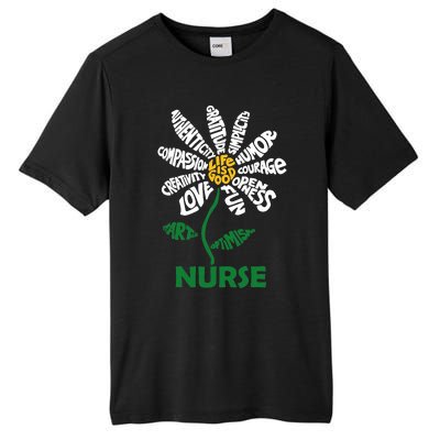 Life Is Good Nurse Flower The Art Of Optimism Tall Fusion ChromaSoft Performance T-Shirt