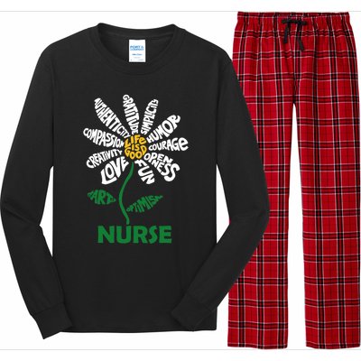 Life Is Good Nurse Flower The Art Of Optimism Long Sleeve Pajama Set