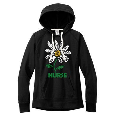 Life Is Good Nurse Flower The Art Of Optimism Women's Fleece Hoodie