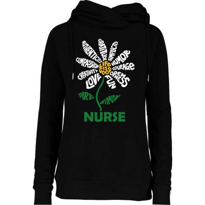 Life Is Good Nurse Flower The Art Of Optimism Womens Funnel Neck Pullover Hood