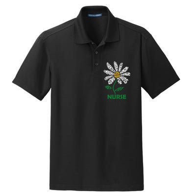 Life Is Good Nurse Flower The Art Of Optimism Dry Zone Grid Polo