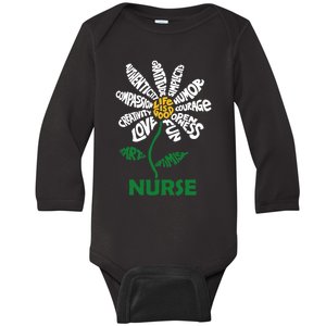 Life Is Good Nurse Flower The Art Of Optimism Baby Long Sleeve Bodysuit