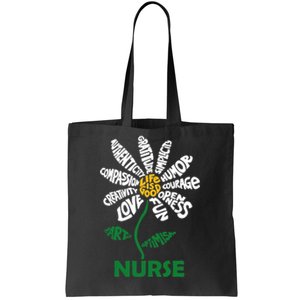 Life Is Good Nurse Flower The Art Of Optimism Tote Bag