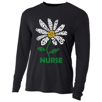 Life Is Good Nurse Flower The Art Of Optimism Cooling Performance Long Sleeve Crew