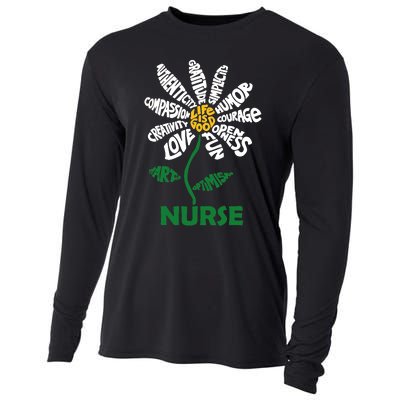 Life Is Good Nurse Flower The Art Of Optimism Cooling Performance Long Sleeve Crew