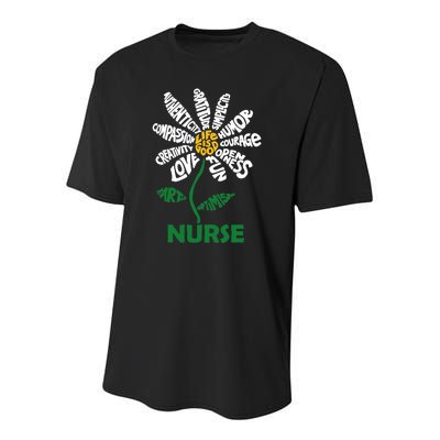 Life Is Good Nurse Flower The Art Of Optimism Youth Performance Sprint T-Shirt