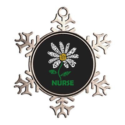 Life Is Good Nurse Flower The Art Of Optimism Metallic Star Ornament