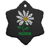 Life Is Good Nurse Flower The Art Of Optimism Ceramic Star Ornament