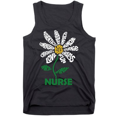 Life Is Good Nurse Flower The Art Of Optimism Tank Top