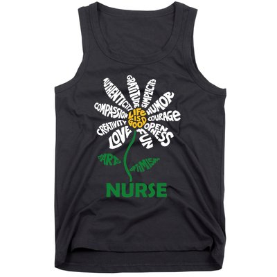 Life Is Good Nurse Flower The Art Of Optimism Tank Top