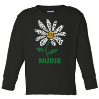 Life Is Good Nurse Flower The Art Of Optimism Toddler Long Sleeve Shirt