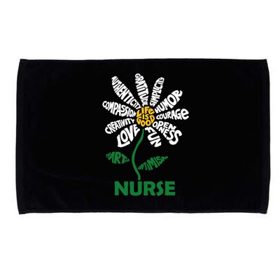 Life Is Good Nurse Flower The Art Of Optimism Microfiber Hand Towel