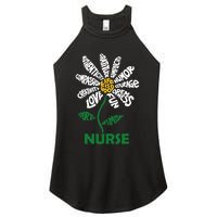 Life Is Good Nurse Flower The Art Of Optimism Women's Perfect Tri Rocker Tank