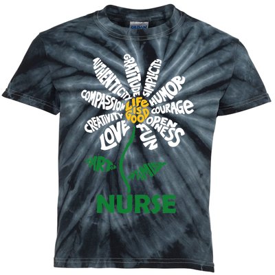 Life Is Good Nurse Flower The Art Of Optimism Kids Tie-Dye T-Shirt