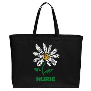 Life Is Good Nurse Flower The Art Of Optimism Cotton Canvas Jumbo Tote