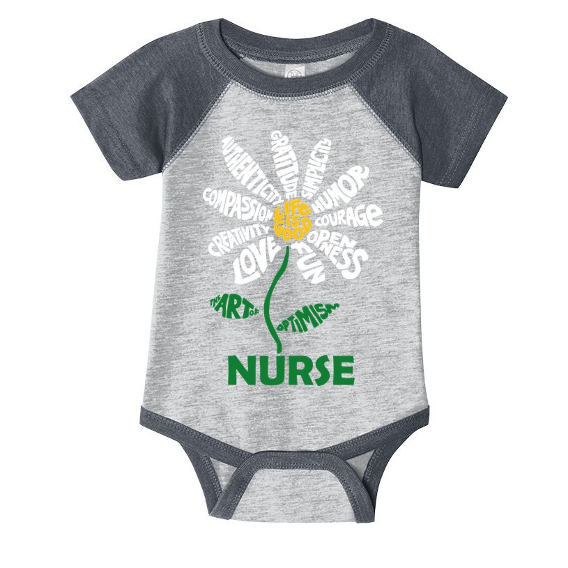 Life Is Good Nurse Flower The Art Of Optimism Infant Baby Jersey Bodysuit