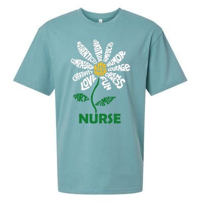 Life Is Good Nurse Flower The Art Of Optimism Sueded Cloud Jersey T-Shirt