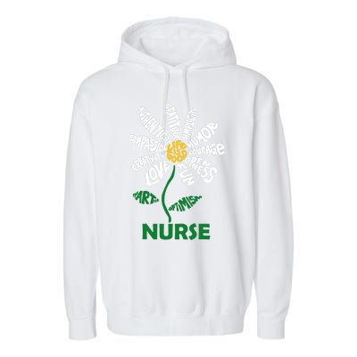 Life Is Good Nurse Flower The Art Of Optimism Garment-Dyed Fleece Hoodie