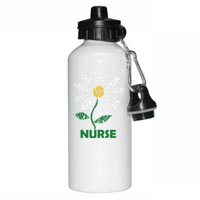 Life Is Good Nurse Flower The Art Of Optimism Aluminum Water Bottle