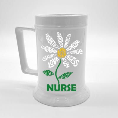 Life Is Good Nurse Flower The Art Of Optimism Beer Stein