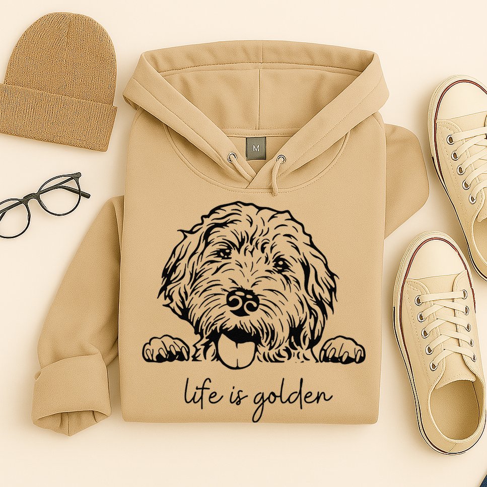 Life Is Golden Dog Mom Goldendoodle Mama Mothers Day Gift Hoodie
