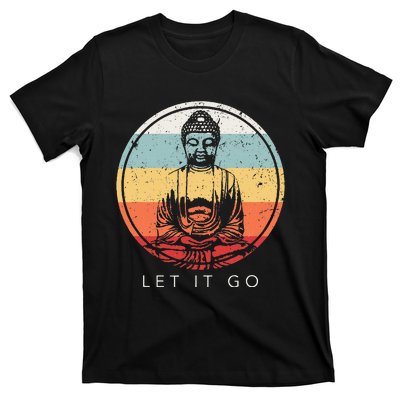 Let It Go Buddha Meditation Vintage Zen Buddhist Gift T-Shirt