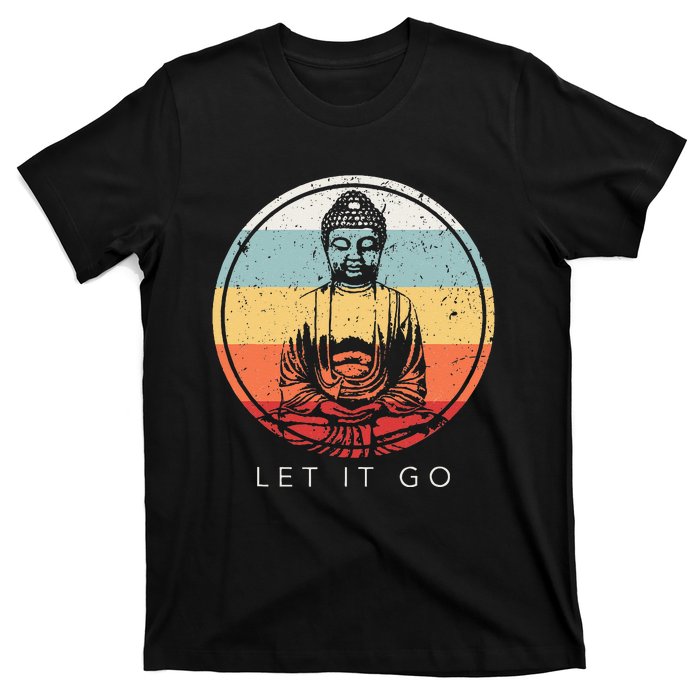 Let It Go Buddha Meditation Vintage Zen Buddhist Gift T-Shirt