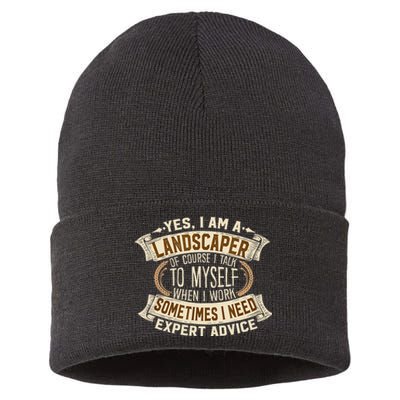 Landscaping I Gift I Outdoor I Funny Landscaper Sustainable Knit Beanie