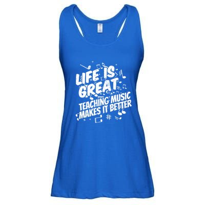 Life Is Great Teaching Music Makes It Better Gift Music Teacher Gift Ladies Essential Flowy Tank