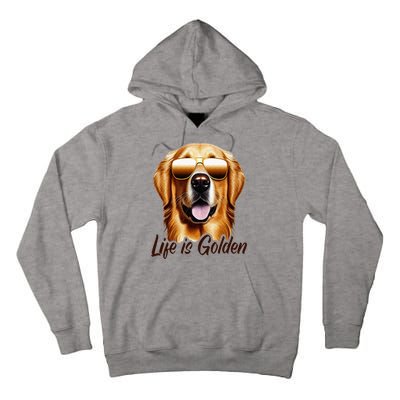 Life is Golden Funny Golden Retriever Cute Dog Good Pet Life Tall Hoodie