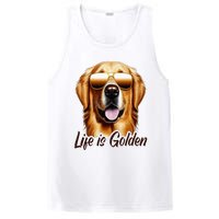 Life is Golden Funny Golden Retriever Cute Dog Good Pet Life PosiCharge Competitor Tank