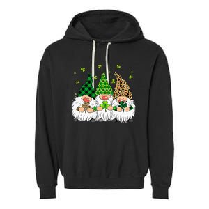 Leprechaun Irish Gnomes green St Patricks Day Garment-Dyed Fleece Hoodie