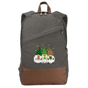 Leprechaun Irish Gnomes green St Patricks Day Cotton Canvas Backpack