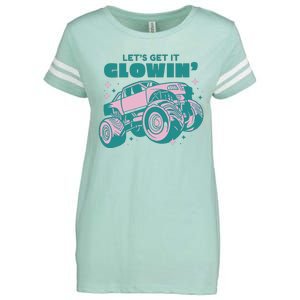 Let It Glowin Monster Truck Enza Ladies Jersey Football T-Shirt