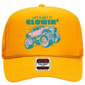 Let It Glowin Monster Truck High Crown Mesh Back Trucker Hat