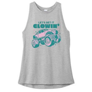 Let It Glowin Monster Truck Ladies PosiCharge Tri-Blend Wicking Tank