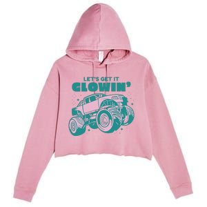 Let It Glowin Monster Truck Crop Fleece Hoodie