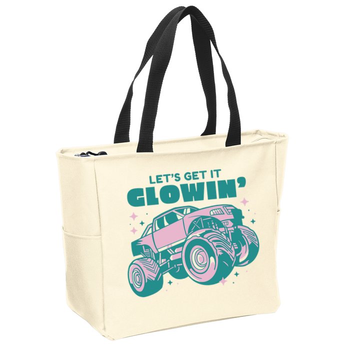 Let It Glowin Monster Truck Zip Tote Bag