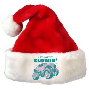 Let It Glowin Monster Truck Premium Christmas Santa Hat