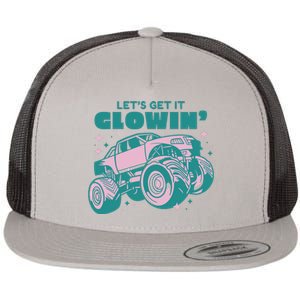 Let It Glowin Monster Truck Flat Bill Trucker Hat