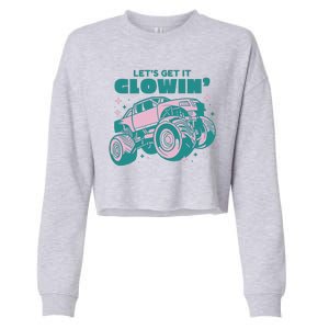 Let It Glowin Monster Truck Cropped Pullover Crew