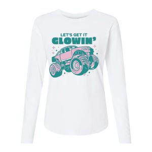 Let It Glowin Monster Truck Womens Cotton Relaxed Long Sleeve T-Shirt