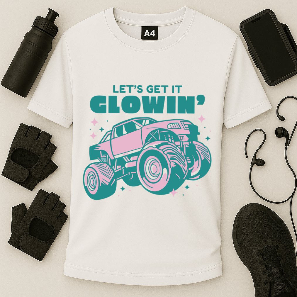 Let It Glowin Monster Truck Cooling Performance Crew T-Shirt