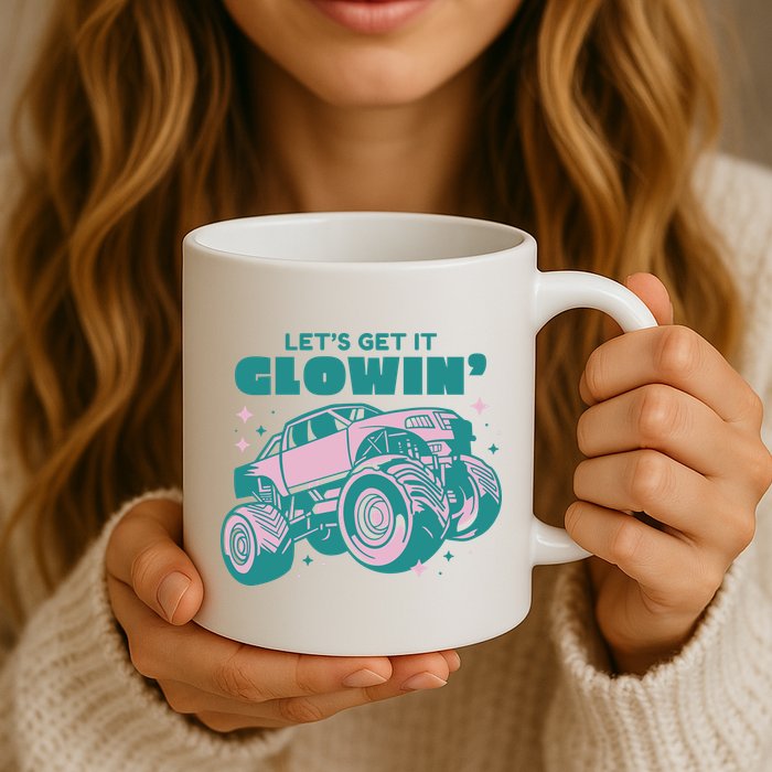 Let It Glowin Monster Truck Mug