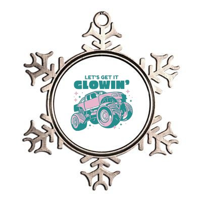 Let It Glowin Monster Truck Metallic Star Ornament